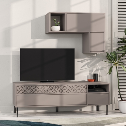 Тумба под ТВ HEATON TV UNIT LIGHT MOCHA LIGHT MOCHA LIGHT MOCHA 145X36X48 СМ. (LEV00484)