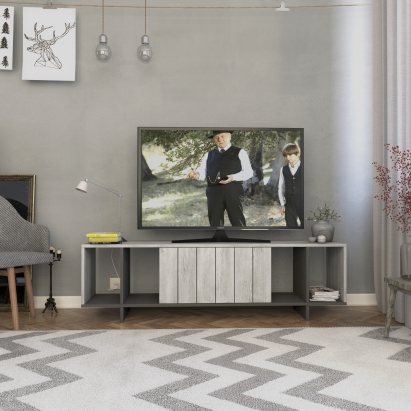 Тумба под ТВ ZITANO TV STAND ANTHRACITE ANCIENT WHITE ANCIENT WHITE 160X36X46 СМ. (LEV00435)