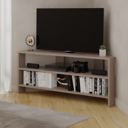 Тумба под ТВ THALES CORNER TV STAND LIGHT MOCHA LIGHT MOCHA  110X36X45 СМ. (LEV00308)