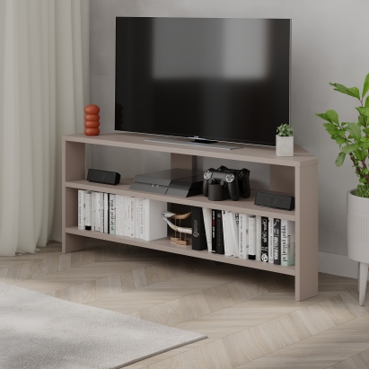 Тумба под ТВ THALES CORNER TV STAND LIGHT MOCHA LIGHT MOCHA  110X36X45 СМ. (LEV00308)