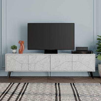 Тумба под ТВ DUNE TV STAND CARRARA CARRARA CARRARA 180X30X50 СМ. (LEV00462)