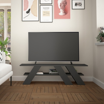 Тумба под ТВ FELLA TV STAND ANTHRACITE ANTHRACITE ANTHRACITE 140X34X40 СМ. (LEV00402)