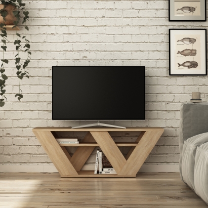 Тумба под ТВ PIPRALLA TV STAND OAK OAK OAK 110X30X40 СМ. (LEV00393)