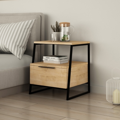 Тумба прикроватная PAL NIGHTSTAND WITH DRAWER OAK OAK OAK 45X41X50 СМ. (LEV00364)