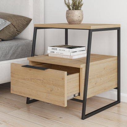 Тумба прикроватная PAL NIGHTSTAND WITH DRAWER OAK OAK OAK 45X41X50 СМ. (LEV00364)