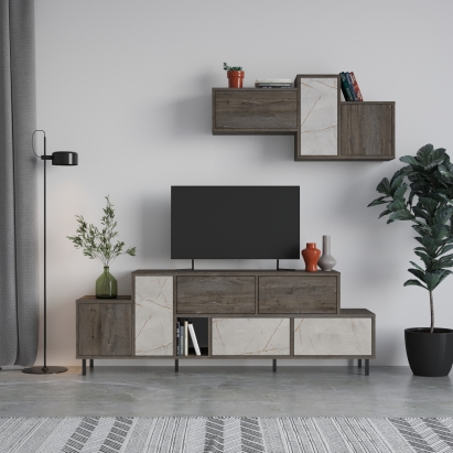 Тумба под ТВ HERMES TV UNIT DARK COFFEE LAGINA DARK COFFEE 171X36X180 СМ. (LEV00516)