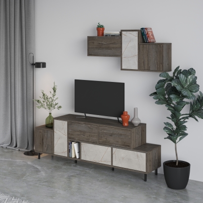 Тумба под ТВ HERMES TV UNIT DARK COFFEE LAGINA DARK COFFEE 171X36X180 СМ. (LEV00516)