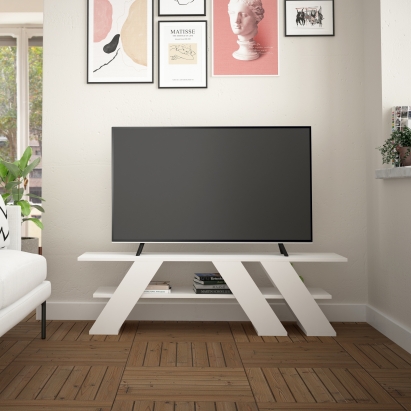 Тумба под ТВ FELLA TV STAND WHITE WHITE WHITE 140X34X40 СМ. (LEV00400)