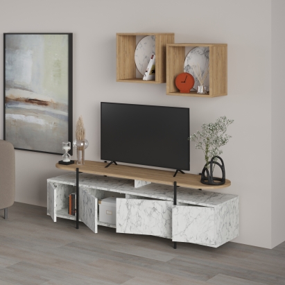 Тумба под ТВ HANLEY TV UNIT CARRARA OAK CARRARA 160X36X180 СМ. (LEV00515)