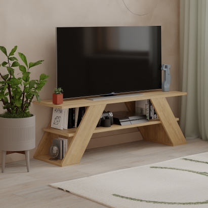 Тумба под ТВ FARFALLA TV STAND OAK OAK OAK 120X34X40 СМ. (LEV00382)