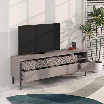 Тумба под ТВ HEATON TV STAND LIGHT MOCHA LIGHT MOCHA LIGHT MOCHA 145X36X48 СМ. (LEV00482)