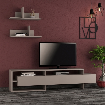 Тумба под ТВ GARA TV UNIT LIGHT MOCHA LIGHT MOCHA LIGHT MOCHA 180X30X42 СМ. (LEV00384)