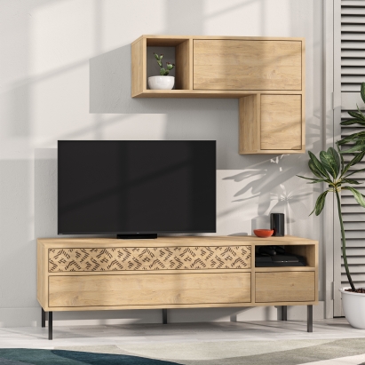 Тумба под ТВ HEATON TV UNIT OAK OAK OAK 145X36X48 СМ. (LEV00475)