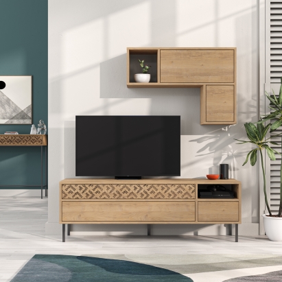 Тумба под ТВ HEATON TV UNIT OAK OAK OAK 145X36X48 СМ. (LEV00475)