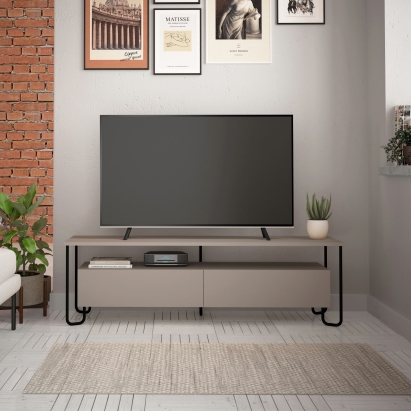 Тумба под ТВ CORNEA TV UNIT LIGHT MOCHA LIGHT MOCHA LIGHT MOCHA 150X42X45 СМ. (LEV00418)