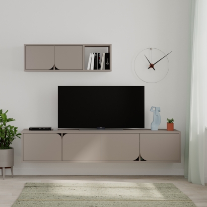 Тумба подвесная SPARK TV UNIT LIGHT MOCHA LIGHT MOCHA LIGHT MOCHA 180X36X180 СМ. (LEV00506)