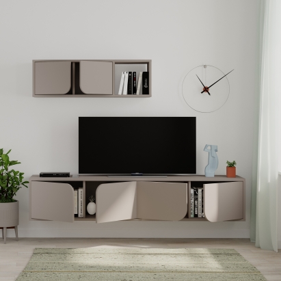 Тумба подвесная SPARK TV UNIT LIGHT MOCHA LIGHT MOCHA LIGHT MOCHA 180X36X180 СМ. (LEV00506)