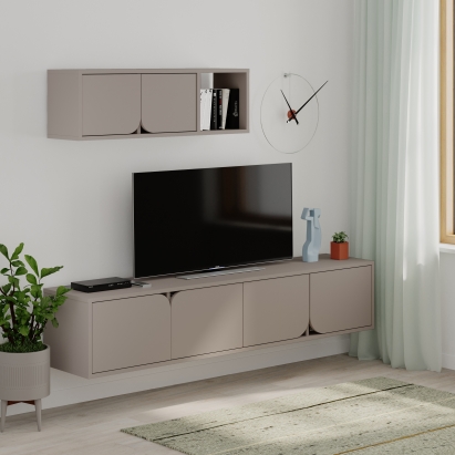 Тумба подвесная SPARK TV UNIT LIGHT MOCHA LIGHT MOCHA LIGHT MOCHA 180X36X180 СМ. (LEV00506)