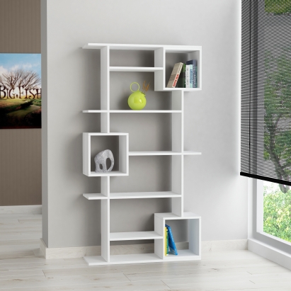 Стеллаж прямой SOTO BOOKCASE WHITE WHITE  92X25X173 СМ. (LEV00630)