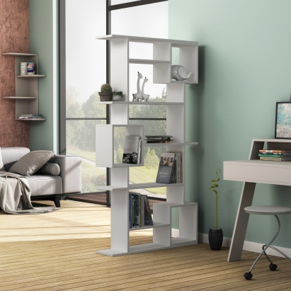 Стеллаж прямой SOTO BOOKCASE WHITE WHITE  92X25X173 СМ. (LEV00630)