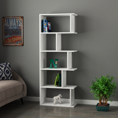 Стеллаж прямой TAPI BOOKCASE WHITE WHITE  62X30X159 СМ. (LEV00625)