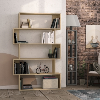 Стеллаж прямой OXFORD BOOKCASE OAK OAK  95X25X158 СМ. (LEV00671)