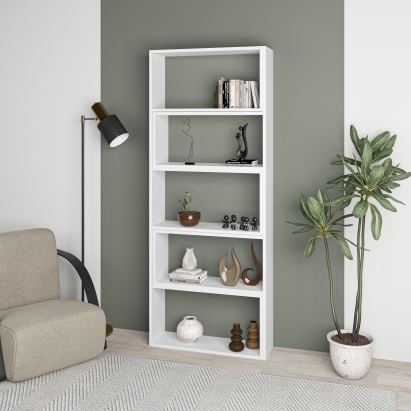 Стеллаж прямой WISH BOOKCASE 180 CM WHITE WHITE  72X22X180 СМ. (LEV00692)