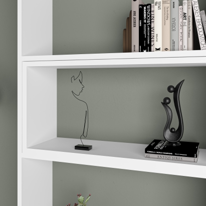 Стеллаж прямой WISH BOOKCASE 180 CM WHITE WHITE  72X22X180 СМ. (LEV00692)