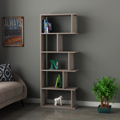 Стеллаж прямой TAPI BOOKCASE LIGHT MOCHA LIGHT MOCHA  62X30X159 СМ. (LEV00628)