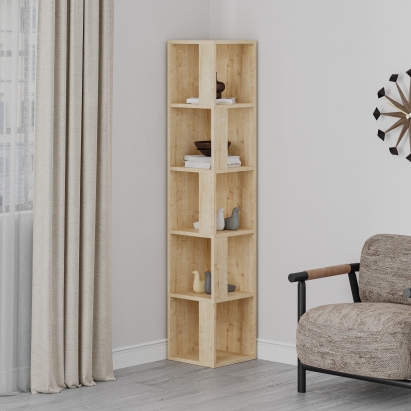 Стеллаж угловой PIANO BOOKCASE OAK OAK OAK 31X31X159 СМ. (LEV00623)