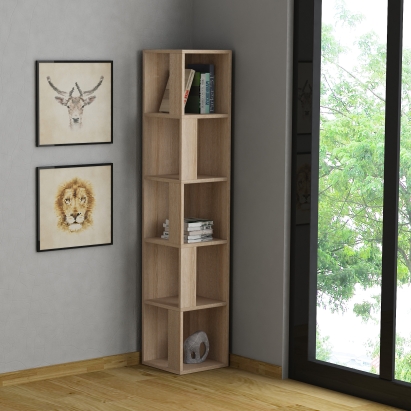 Стеллаж угловой PIANO BOOKCASE OAK OAK OAK 31X31X159 СМ. (LEV00623)