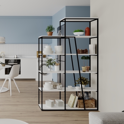 Стеллаж прямой PAL BOOKCASE WHITE WHITE  110X29X178 СМ. (LEV00652)