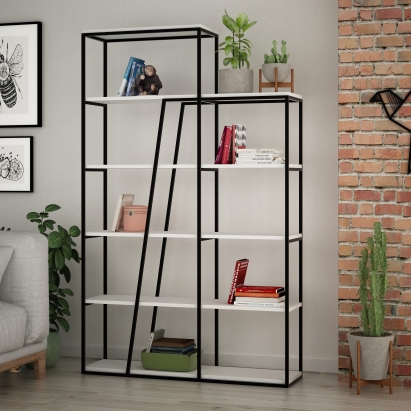 Стеллаж прямой PAL BOOKCASE WHITE WHITE  110X29X178 СМ. (LEV00652)