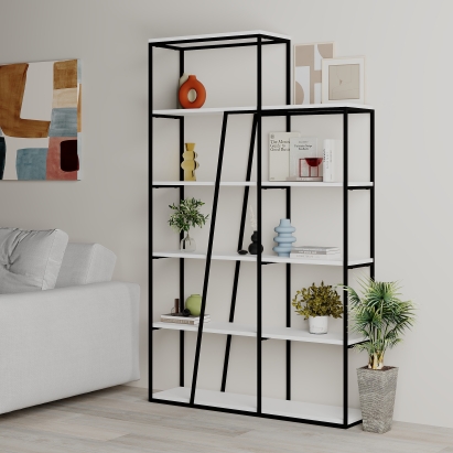 Стеллаж прямой PAL BOOKCASE WHITE WHITE  110X29X178 СМ. (LEV00652)