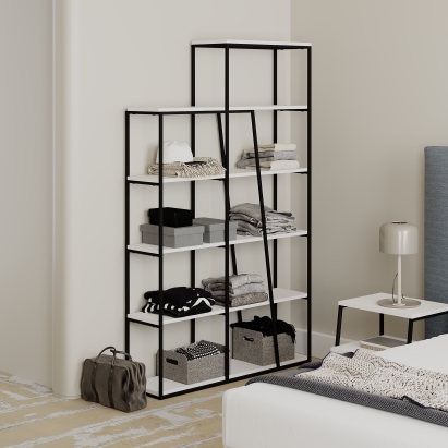 Стеллаж прямой PAL BOOKCASE WHITE WHITE  110X29X178 СМ. (LEV00652)