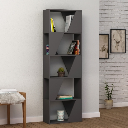 Стеллаж прямой FRAME BOOKCASE ANTHRACITE ANTHRACITE ANTHRACITE 54X24X168 СМ. (LEV00571)