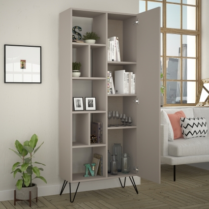 Стеллаж прямой JEDDA BOOKCASE LIGHT MOCHA LIGHT MOCHA LIGHT MOCHA 81X30X191 СМ. (LEV00669)