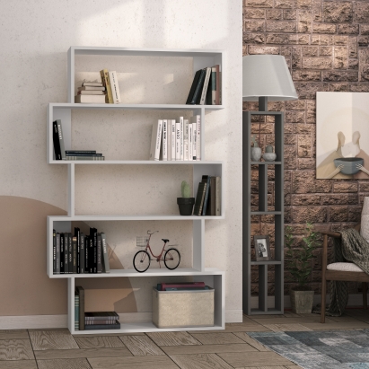 Стеллаж прямой OXFORD BOOKCASE WHITE WHITE  95X25X158 СМ. (LEV00670)