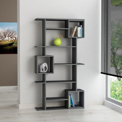 Стеллаж прямой SOTO BOOKCASE ANTHRACITE ANTHRACITE  92X25X173 СМ. (LEV00629)