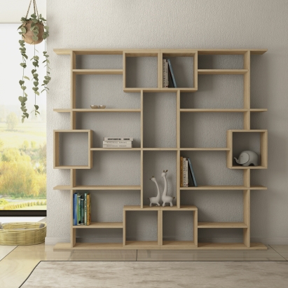 Стеллаж прямой SOTO BOOKCASE OAK OAK  92X25X173 СМ. (LEV00635)