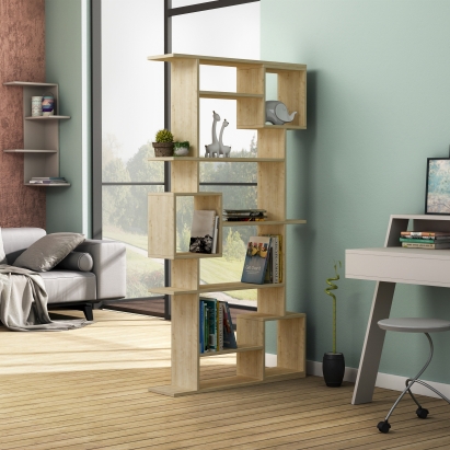 Стеллаж прямой SOTO BOOKCASE OAK OAK  92X25X173 СМ. (LEV00635)