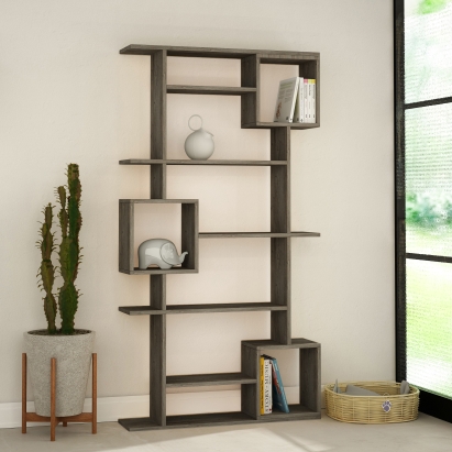 Стеллаж прямой SOTO BOOKCASE DARK COFFEE DARK COFFEE  92X25X173 СМ. (LEV00656)