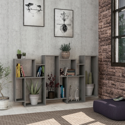 Стеллаж прямой KARMATO BOOKCASE RETRO GRAY RETRO GRAY  96X26X169 СМ. (LEV00681)