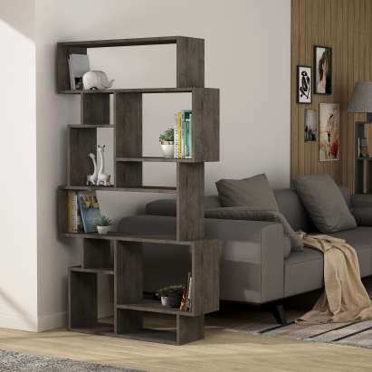 Стеллаж прямой KARMATO BOOKCASE DARK COFFEE DARK COFFEE  96X26X169 СМ. (LEV00661)