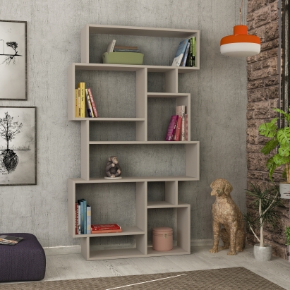 Стеллаж прямой KARMATO BOOKCASE LIGHT MOCHA LIGHT MOCHA  96X26X169 СМ. (LEV00660)