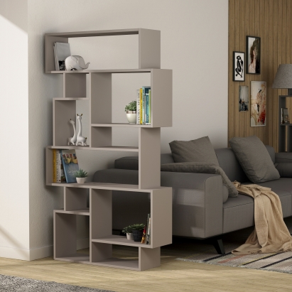 Стеллаж прямой KARMATO BOOKCASE LIGHT MOCHA LIGHT MOCHA  96X26X169 СМ. (LEV00660)