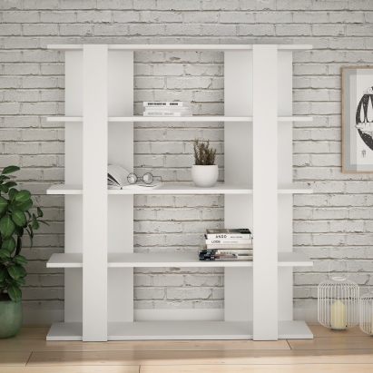 Стеллаж прямой TITA BOOKCASE WHITE WHITE WHITE 110X29X122 СМ. (LEV00619)