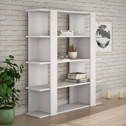 Стеллаж прямой TITA BOOKCASE WHITE WHITE WHITE 110X29X122 СМ. (LEV00619)