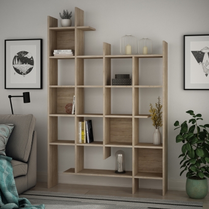 Стеллаж прямой MANCO BOOKCASE OAK OAK OAK 122X26X188 СМ. (LEV00587)