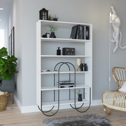 Стеллаж прямой NORFOLK BOOKCASE WHITE WHITE  96X25,5X160 СМ. (LEV00662)